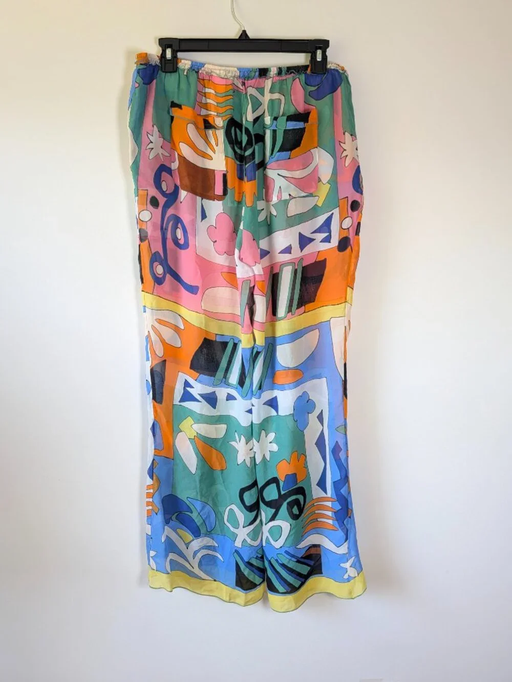 ZARA Multicolor Abstract Print Set NWT – Button-Up Shirt & Wide-Leg Pants L - Picture 3 of 11